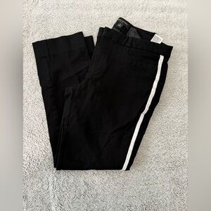 Banana Republic Black Pants with White Stripe
